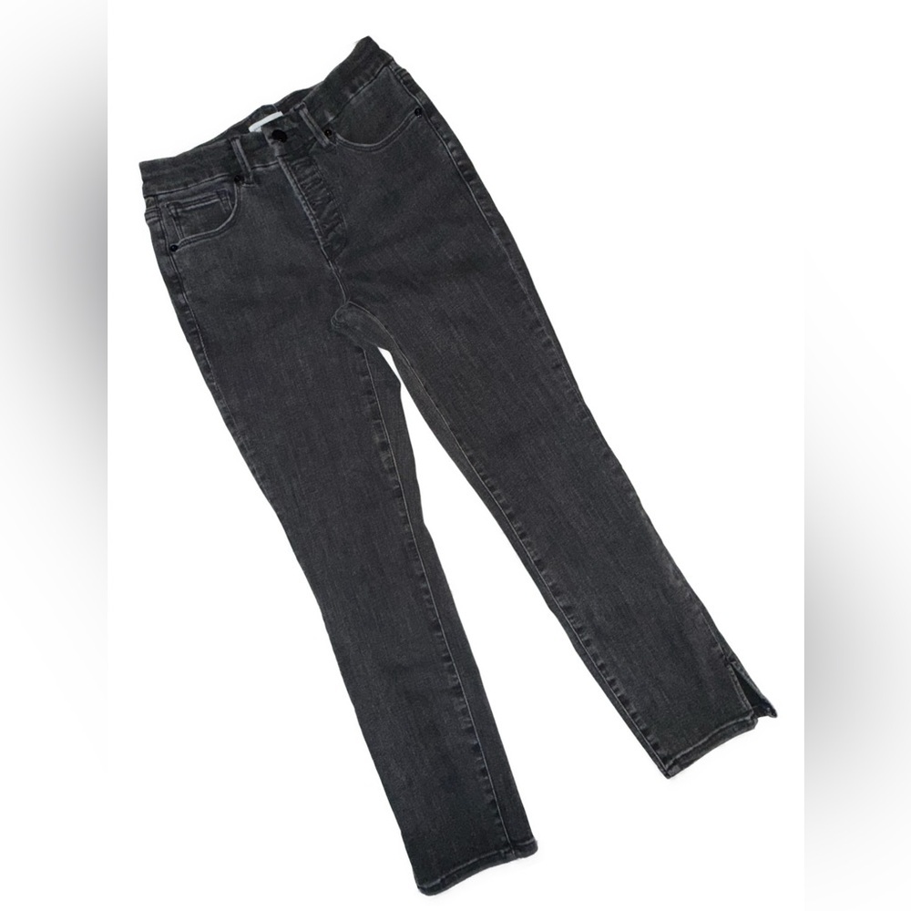 Good American “Good Legs” Crop Jeans Black 2 / 26 preppy business casual - Picture 8 of 12